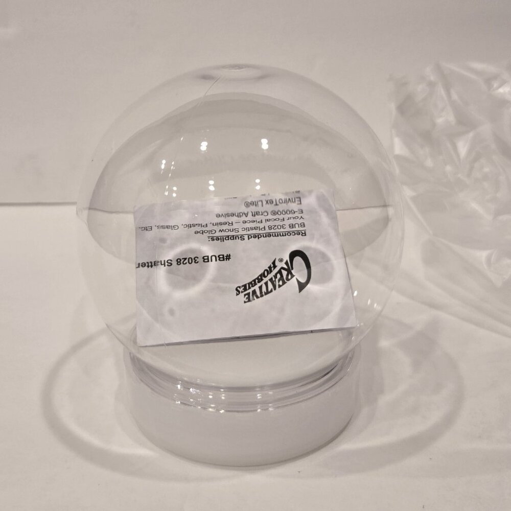 Snow Globe Water - Clear Plastic with Screw Off Cap. Crafts and Customization.